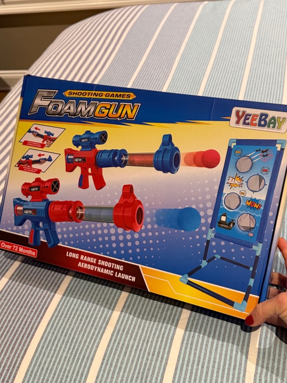2 Kids Shooting Game Set 2 Popper Pump Air Guns Targets Foam Balls